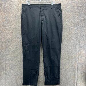 Nike Pants 36x32 Black Dri Fit Athletic Chino Flat Front Trouser Stretch Golf